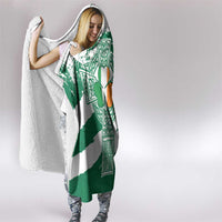 Ireland Celtic Cross Hooded Blanket Irish Flag Shamrock - Wonder Print Shop