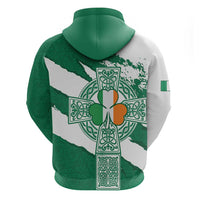 Ireland Celtic Cross Hoodie Irish Flag Shamrock - Wonder Print Shop
