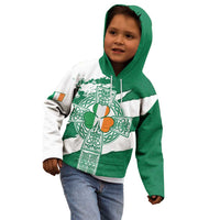 Ireland Celtic Cross Kid Hoodie Irish Flag Shamrock - Wonder Print Shop