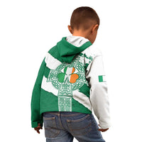 Ireland Celtic Cross Kid Hoodie Irish Flag Shamrock - Wonder Print Shop
