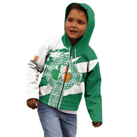 Ireland Celtic Cross Kid Hoodie Irish Flag Shamrock - Wonder Print Shop