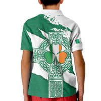 Ireland Celtic Cross Kid Polo Shirt Irish Flag Shamrock - Wonder Print Shop