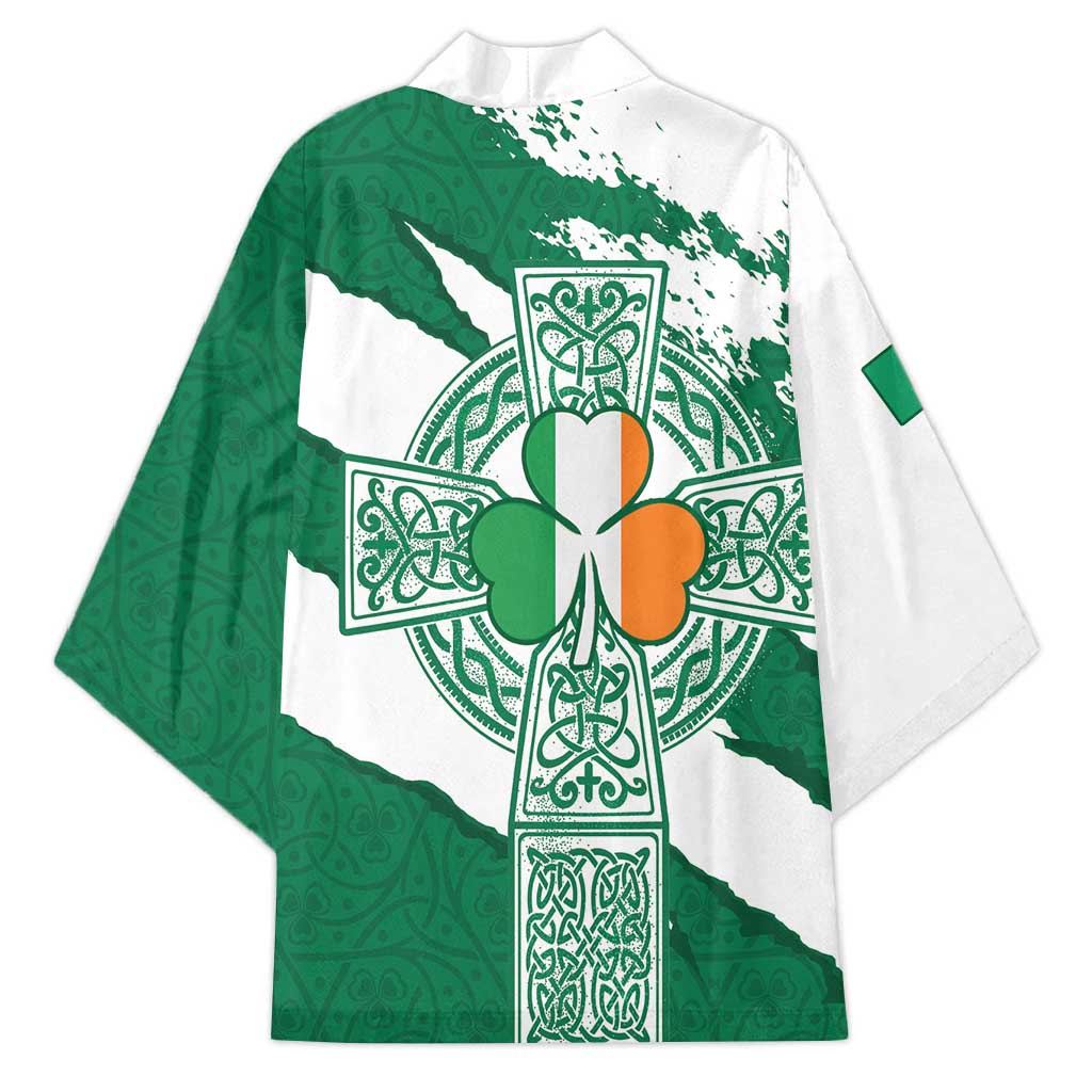 Ireland Celtic Cross Kimono Irish Flag Shamrock - Wonder Print Shop