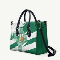 Ireland Celtic Cross Leather Bag Irish Flag Shamrock - Wonder Print Shop