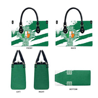 Ireland Celtic Cross Leather Bag Irish Flag Shamrock - Wonder Print Shop