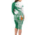 Ireland Celtic Cross Long Sleeve Bodycon Dress Irish Flag Shamrock - Wonder Print Shop