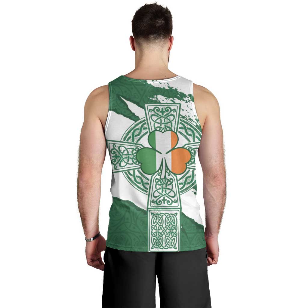 Ireland Celtic Cross Men Tank Top Irish Flag Shamrock - Wonder Print Shop