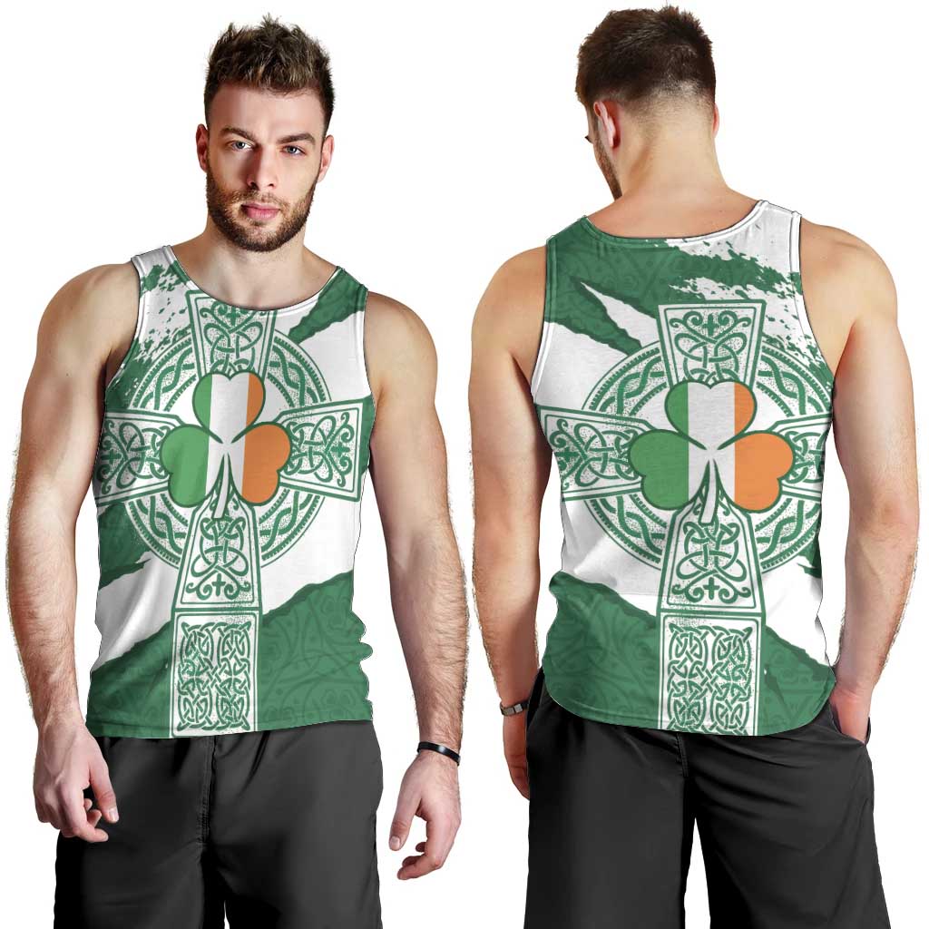 Ireland Celtic Cross Men Tank Top Irish Flag Shamrock - Wonder Print Shop