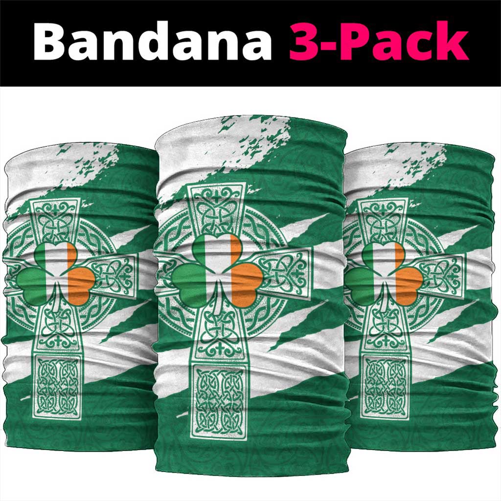 Ireland Celtic Cross Neck Gaiter Irish Flag Shamrock - Wonder Print Shop