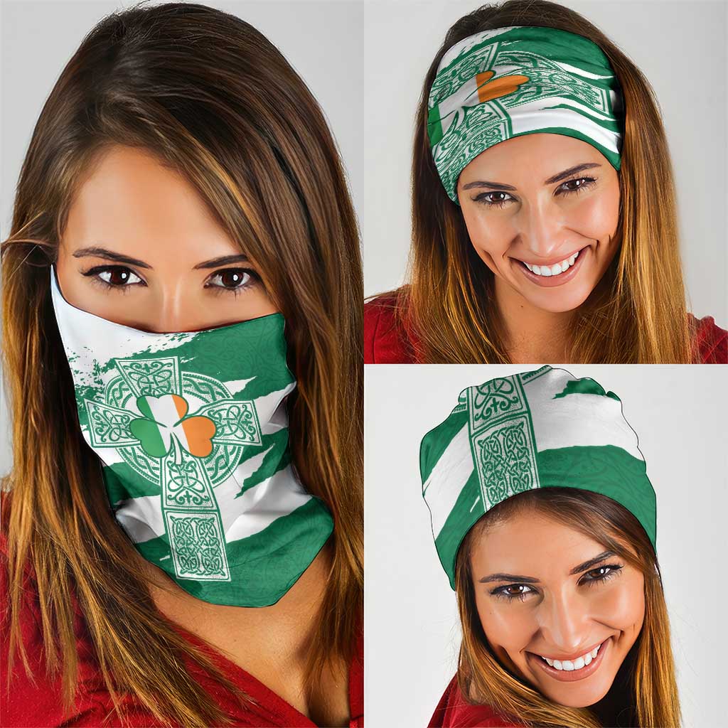 Ireland Celtic Cross Neck Gaiter Irish Flag Shamrock - Wonder Print Shop
