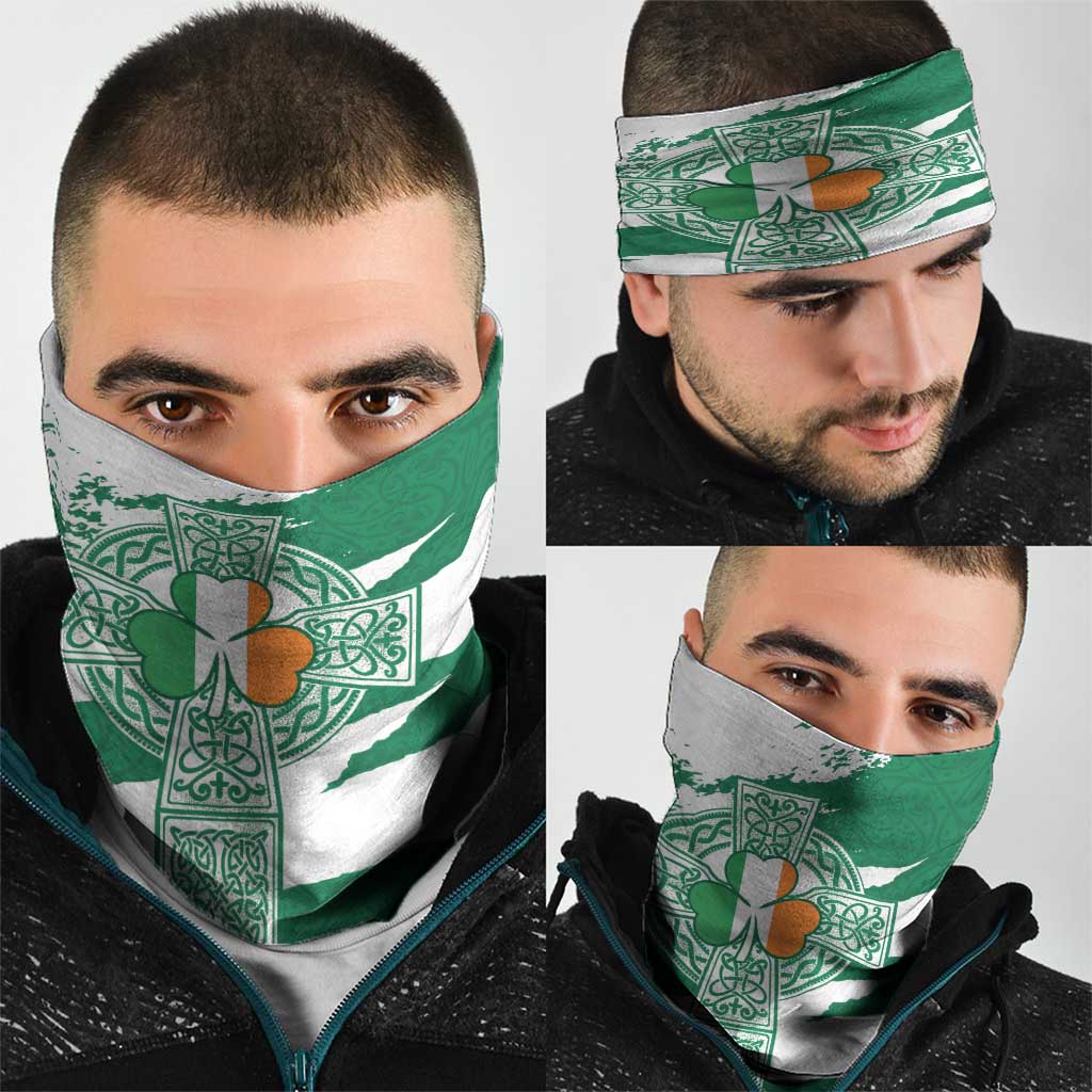 Ireland Celtic Cross Neck Gaiter Irish Flag Shamrock - Wonder Print Shop