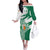Ireland Celtic Cross Off The Shoulder Long Sleeve Dress Irish Flag Shamrock - Wonder Print Shop