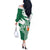 Ireland Celtic Cross Off The Shoulder Long Sleeve Dress Irish Flag Shamrock - Wonder Print Shop