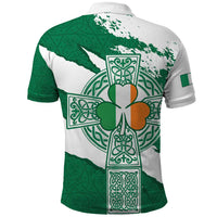 Ireland Celtic Cross Polo Shirt Irish Flag Shamrock - Wonder Print Shop