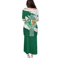 Ireland Celtic Cross Puletasi Irish Flag Shamrock - Wonder Print Shop