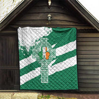 Ireland Celtic Cross Quilt Irish Flag Shamrock - Wonder Print Shop