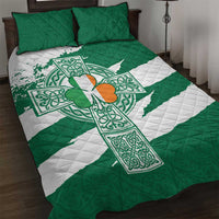 Ireland Celtic Cross Quilt Bed Set Irish Flag Shamrock - Wonder Print Shop