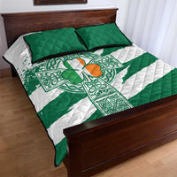 Ireland Celtic Cross Quilt Bed Set Irish Flag Shamrock - Wonder Print Shop