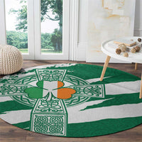 Ireland Celtic Cross Round Carpet Irish Flag Shamrock - Wonder Print Shop