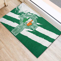 Ireland Celtic Cross Rubber Doormat Irish Flag Shamrock - Wonder Print Shop