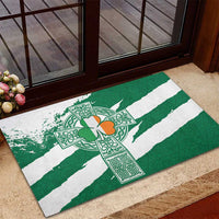 Ireland Celtic Cross Rubber Doormat Irish Flag Shamrock - Wonder Print Shop