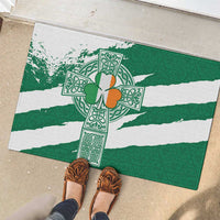 Ireland Celtic Cross Rubber Doormat Irish Flag Shamrock - Wonder Print Shop
