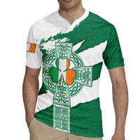 Ireland Celtic Cross Rugby Jersey Irish Flag Shamrock - Wonder Print Shop