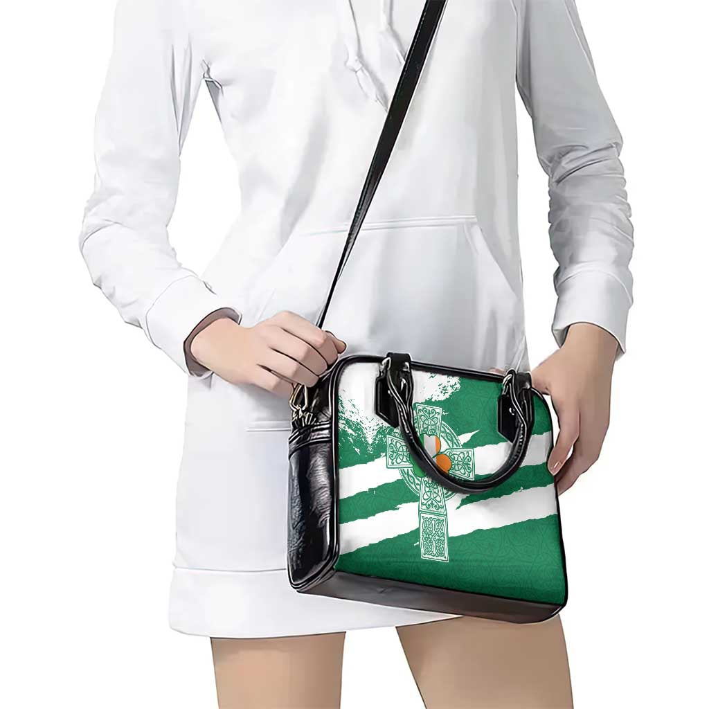 Ireland Celtic Cross Shoulder Handbag Irish Flag Shamrock - Wonder Print Shop