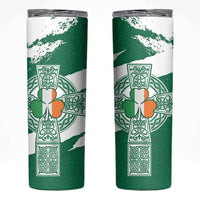 Ireland Celtic Cross Skinny Tumbler Irish Flag Shamrock - Wonder Print Shop