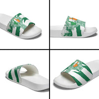 Ireland Celtic Cross Slide Sandals Irish Flag Shamrock - Wonder Print Shop