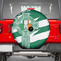 Ireland Celtic Cross Spare Tire Cover Irish Flag Shamrock - Wonder Print Shop