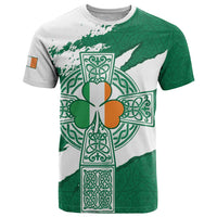 Ireland Celtic Cross T Shirt Irish Flag Shamrock - Wonder Print Shop