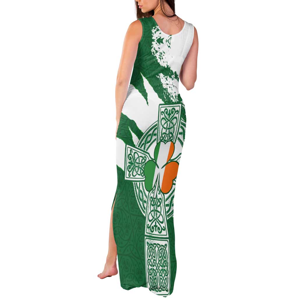 Ireland Celtic Cross Tank Maxi Dress Irish Flag Shamrock - Wonder Print Shop