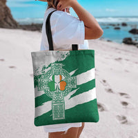Ireland Celtic Cross Tote Bag Irish Flag Shamrock - Wonder Print Shop
