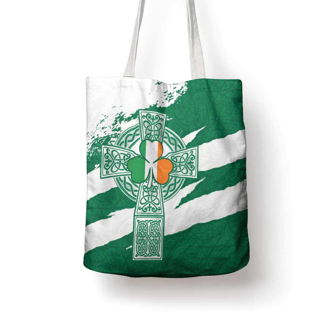 Ireland Celtic Cross Tote Bag Irish Flag Shamrock - Wonder Print Shop