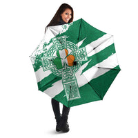 Ireland Celtic Cross Umbrella Irish Flag Shamrock - Wonder Print Shop