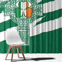 Ireland Celtic Cross Window Curtain Irish Flag Shamrock - Wonder Print Shop