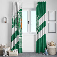Ireland Celtic Cross Window Curtain Irish Flag Shamrock - Wonder Print Shop
