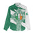 Ireland Celtic Cross Women Casual Shirt Irish Flag Shamrock - Wonder Print Shop