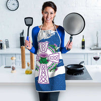 Scotland Celtic Cross Apron Thistle Flowers - Wonder Print Shop