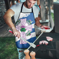 Scotland Celtic Cross Apron Thistle Flowers - Wonder Print Shop