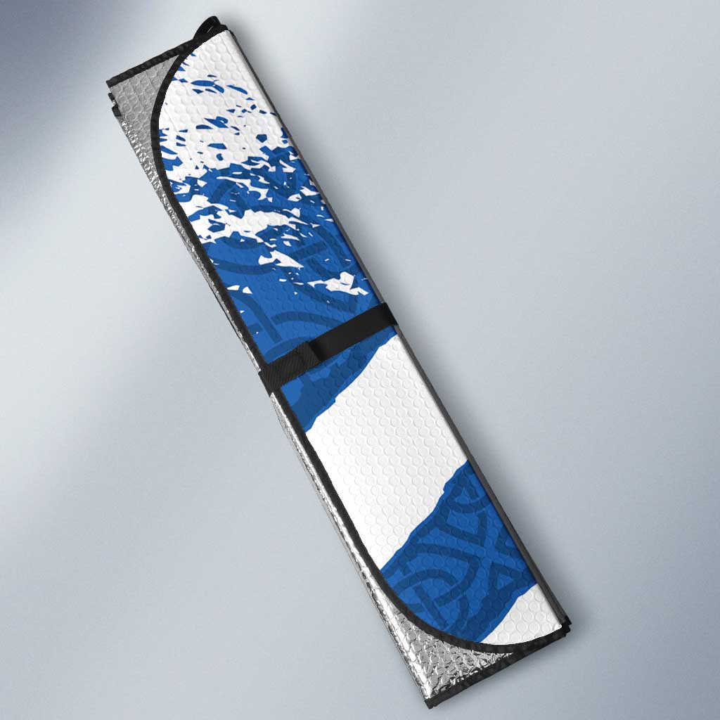 Scotland Celtic Cross Auto Sun Shade Thistle Flowers - Wonder Print Shop