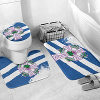 Scotland Celtic Cross Bathroom Set Thistle Flowers - Wonder Print Shop