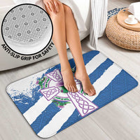 Scotland Celtic Cross Bathroom Set Thistle Flowers - Wonder Print Shop