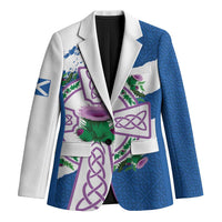 Scotland Celtic Cross Blazer Thistle Flowers - Wonder Print Shop
