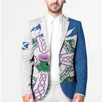 Scotland Celtic Cross Blazer Thistle Flowers - Wonder Print Shop
