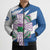 Scotland Celtic Cross Bomber Puffer Jacket Thistle Flowers - Wonder Print Shop