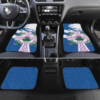 Scotland Celtic Cross Car Mats Thistle Flowers - Wonder Print Shop