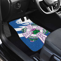 Scotland Celtic Cross Car Mats Thistle Flowers - Wonder Print Shop