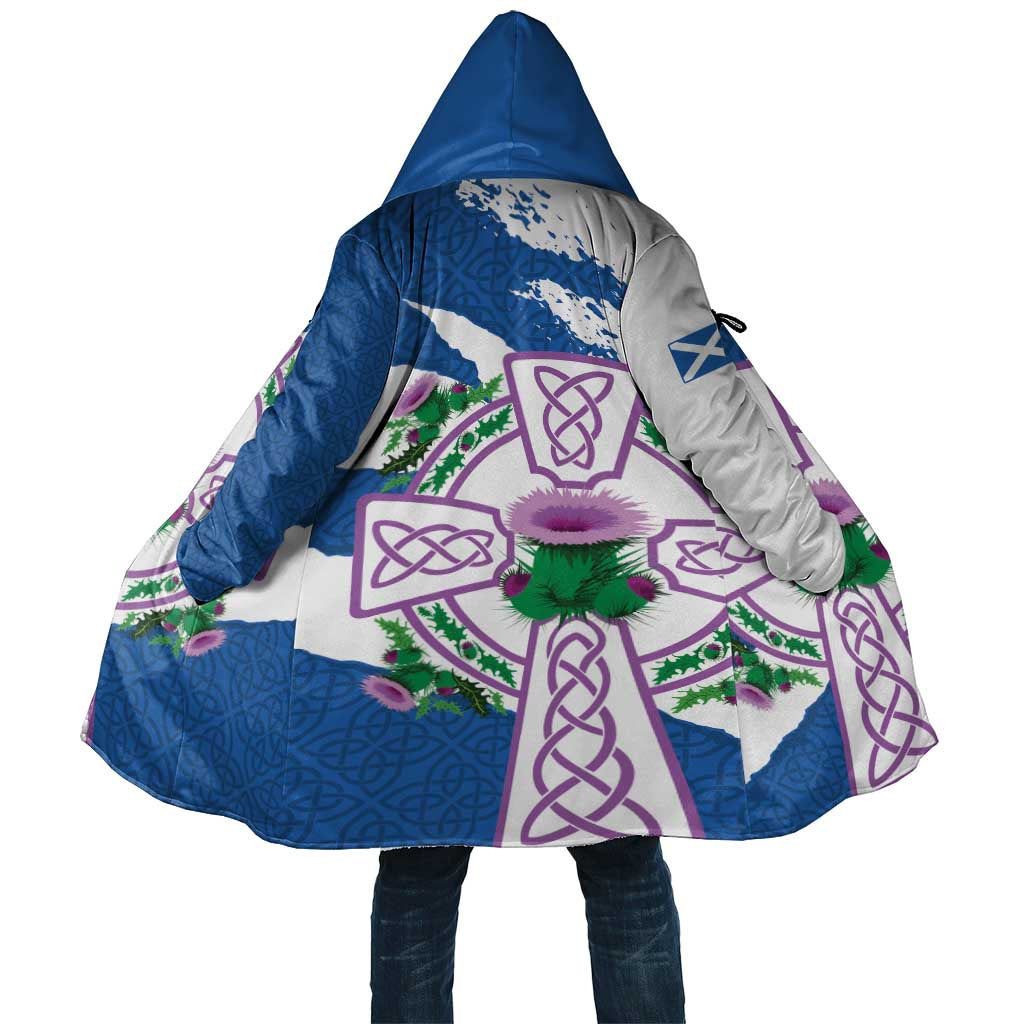Scotland Celtic Cross Cloak Thistle Flowers - Wonder Print Shop